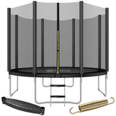 Sekey Trampolin Ø 305 cm für den Garten – TÜV/GS-zertifiziertes Outdoor Trampolin mit Sicherheitsnetz, W-Beinen & Leiter – bis 150 kg belastbar, wetterfest & kindersicher